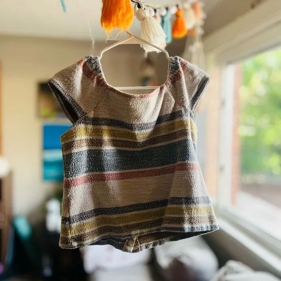 Madewell Button-Front Striped Top - Picture 5 of 6